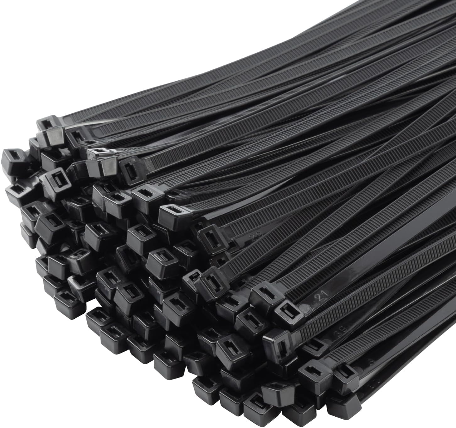 200 10-inch black nylon ties with 75-pound tensile strength, self-locking heavy-duty UV-resistant cable ties, suitable for indoor and outdoor (black)