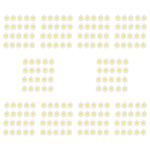 200PCS 10W LED Pure White High Power 1100LM LED Lamp SMD Chip Light Bulb DC 9-12V
