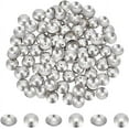 thumbnail image 1 of 200PCS 201 Stainless Steel Bead Cones Apetalous Bead Caps Half Round Bead End Caps Metal Spacer Bead Caps for Bracelet Necklace Earring Crafts Making Hole 0.8mm, 1 of 9