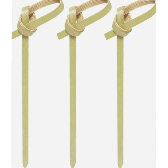 200PCS 4 Inch Bamboo Cocktail Picks, Bamboo Knot Picks, Cocktail Skewers, Bamboo Sticks food Toothpicks for Appetizers, Toothpicks for Events and Party Supplies