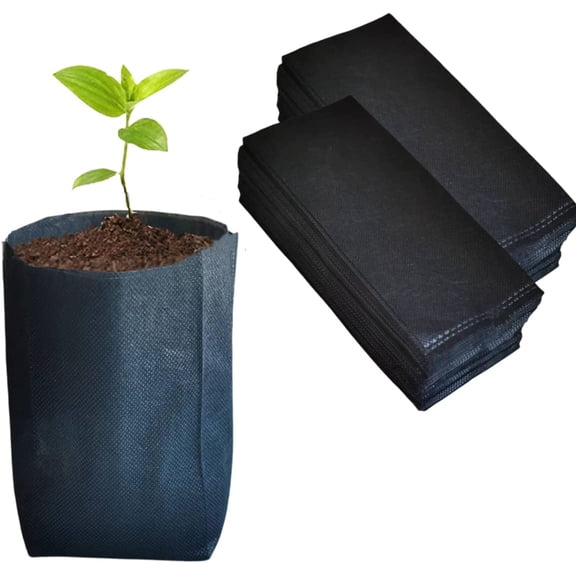 200PCS 5.56.3 Inch Breathable Plant Grow Bags - Biodegradable Non-Woven Seedling Pots for Seed Starting, Indoor/Outdoor Vegetables, Herbs, Flower | Easy Transplant, Space Saving,