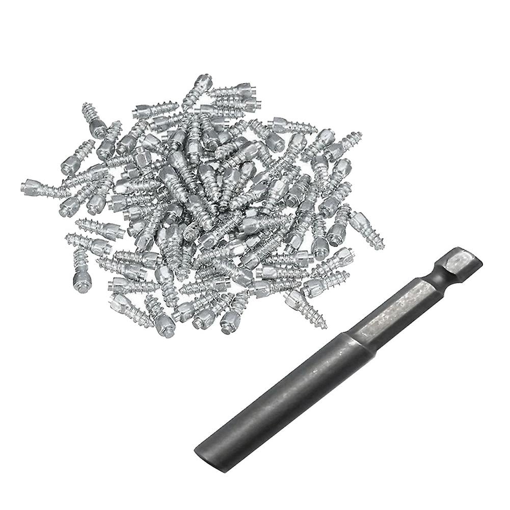 200PCS 9mm Tire Studs Carbide Screw Spikes Anti-Slip Anti-Ice for Car/SUV/ATV/UTV with Installation Tool Car Tire Stud
