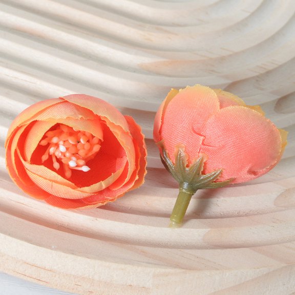 200PCS Artificial Tea Rose Flower Heads - 3cm Silk Rose Buds for DIY Crafts, Wedding Favors & Decoration