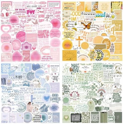 200PCS Bible Stickers, Inspirational Christian Stickers, Bible Verse ...