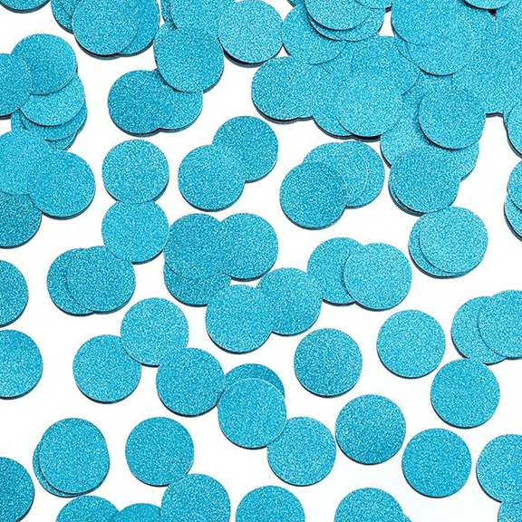 200PCS Blue Glitter Round Paper Confetti, Circle Dots for Party, Wedding, Birthday Table Decoration
