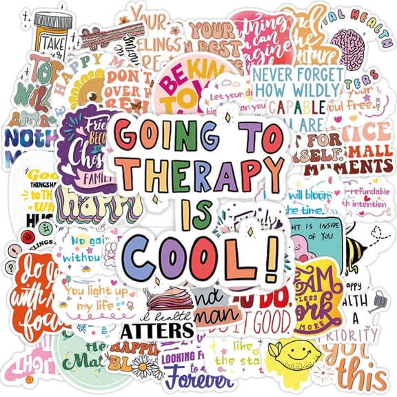 200PCS Boho Inspirational, Healing Words, Motivational Doodle & Mental Health Stickers – Positive Messages, Kind Reminders, Cute Drawings – Encouraging & Calming – Perfect for Water Bottles, Laptops.