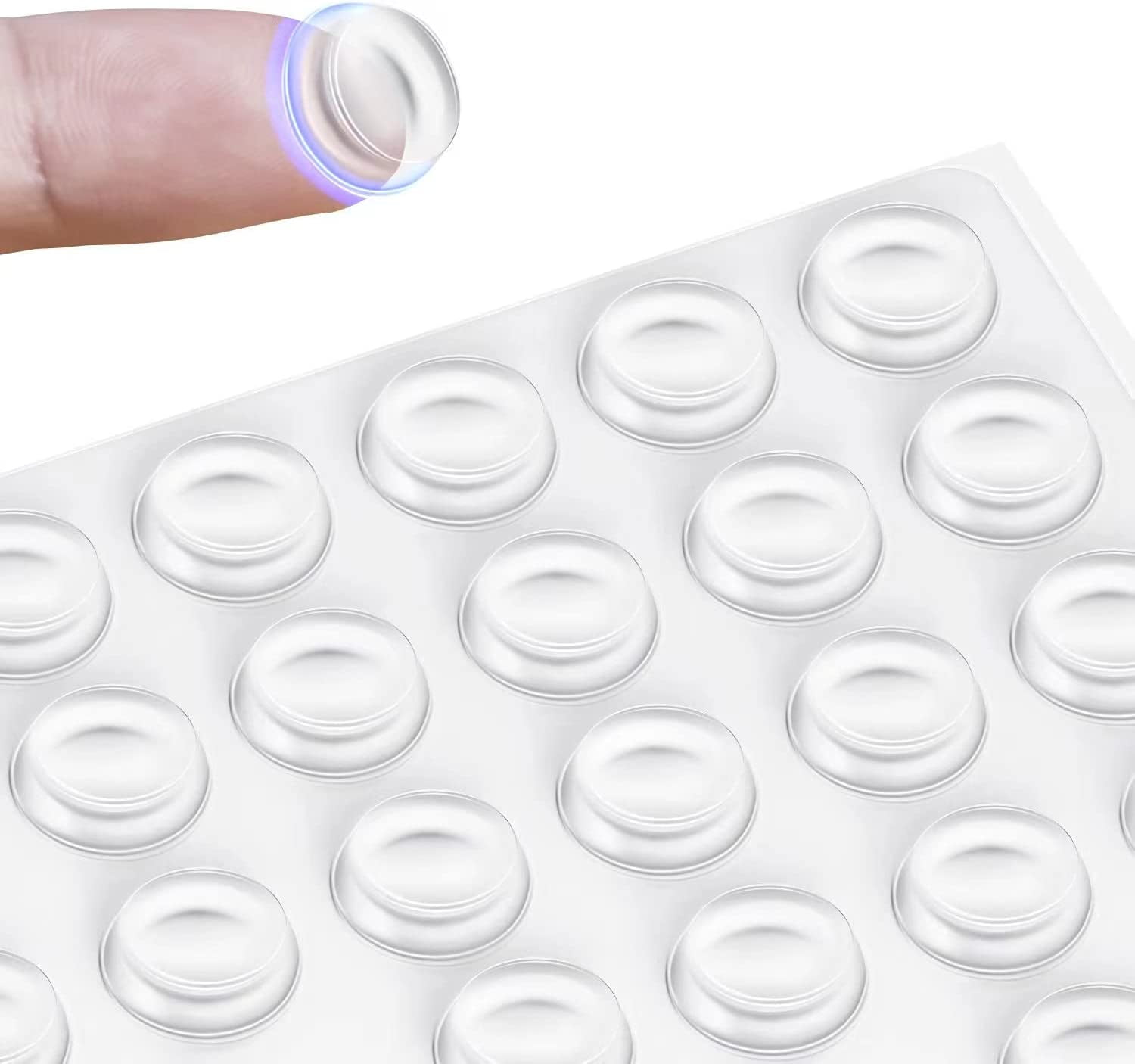 200PCS Cabinet Bumpers Clear Rubber Bumpers Self Adhesive, Soft