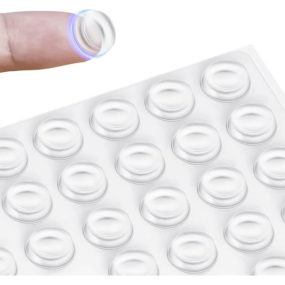 200PCS Cabinet Bumpers Clear Rubber Bumpers Self Adhesive, Soft Cabinet Door Bumper Pads, Sound Dampening Cabinet Door Bumpers, Kitchen Cabinet Pads for Drawers, Cupboard Door Bumpers