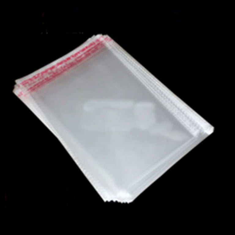 LBSISI Life 200pcs Small Long Transparent Plastic Bag Clear Top