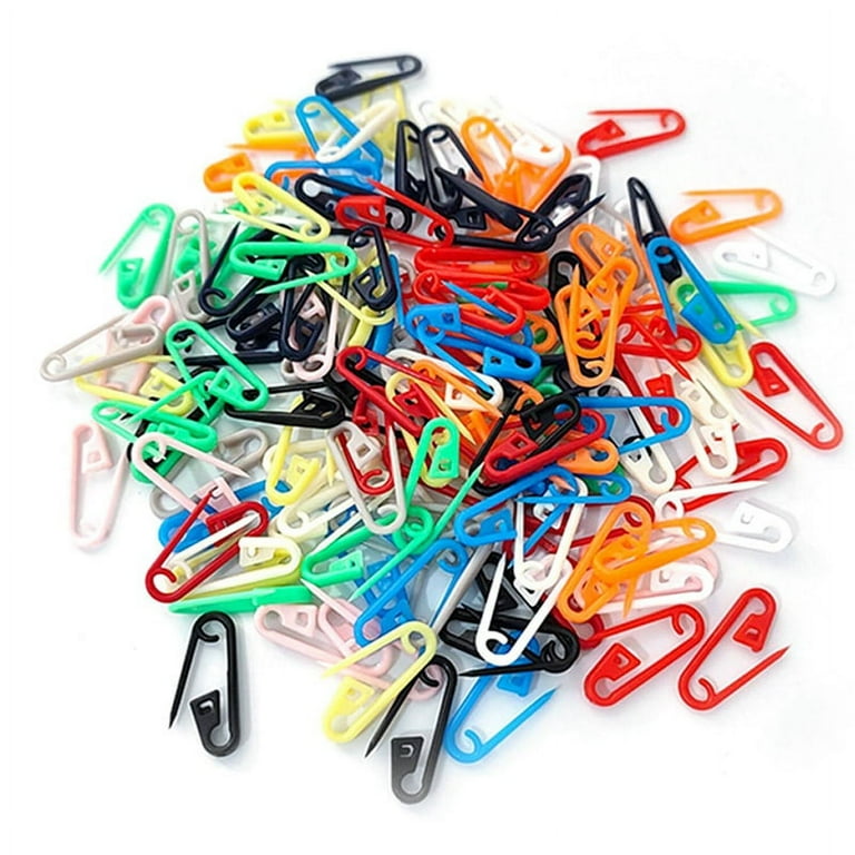 200PCS Color Plastic Safety Pin 2.3 cm Black and Red - Walmart.com