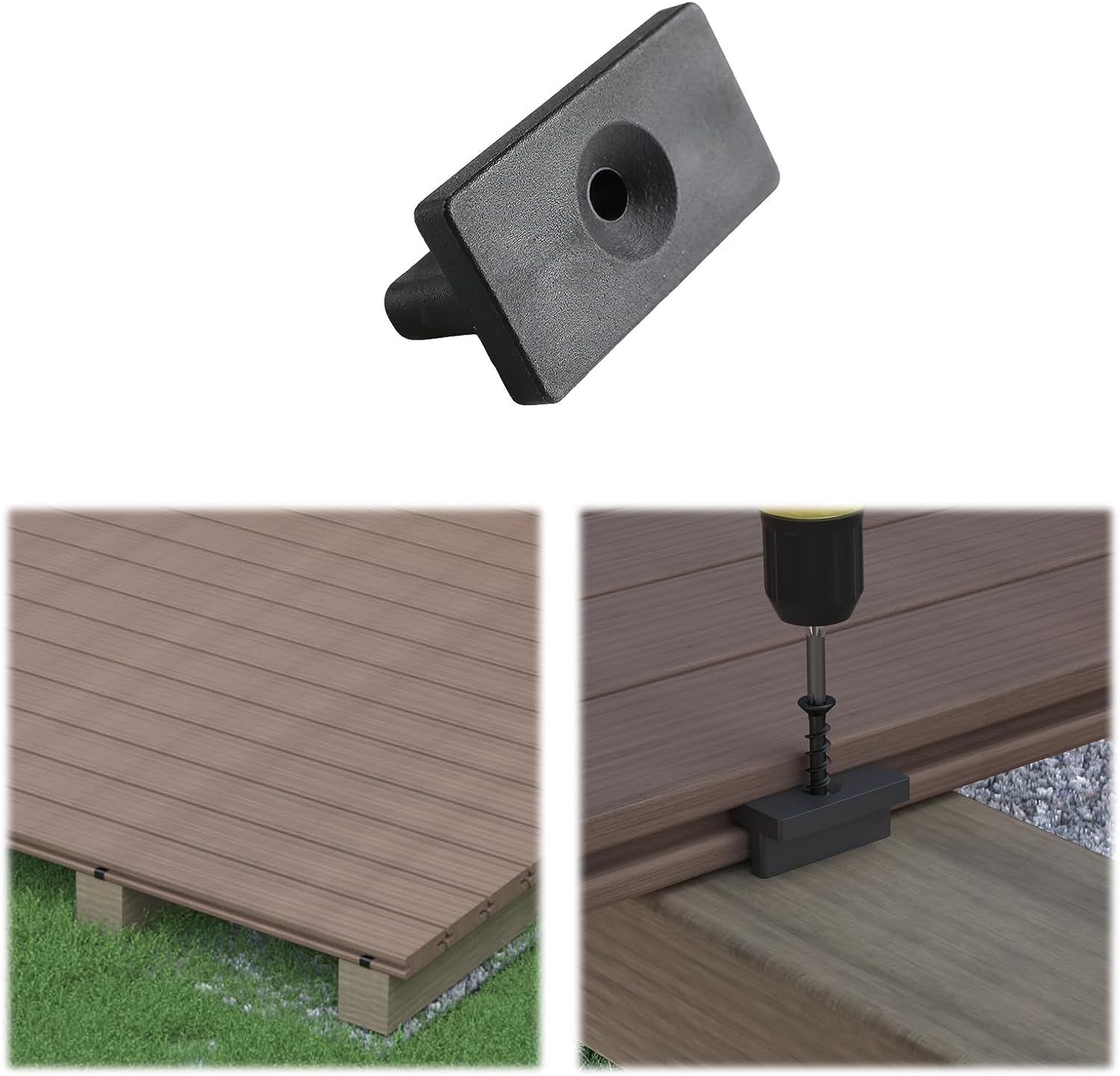 200PCS Deck Fasteners Nylon Hidden Deck Fastener Clips Composite