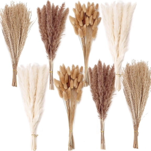 200PCS Dried Flower Bouquet – Pampas Grass, Floral Decor for Home, Wedding, and Boho Style | Perfect Vases, Fall, Spring, Summer, Winter Arrangements