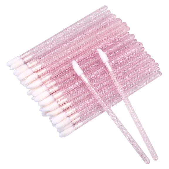 200PCS Glitter Crystal Lip Brush, Disposable Lip Brushes, Lip Gloss Applicators,Lip Gloss Wands Applicator Perfect Makeup Tool Kits