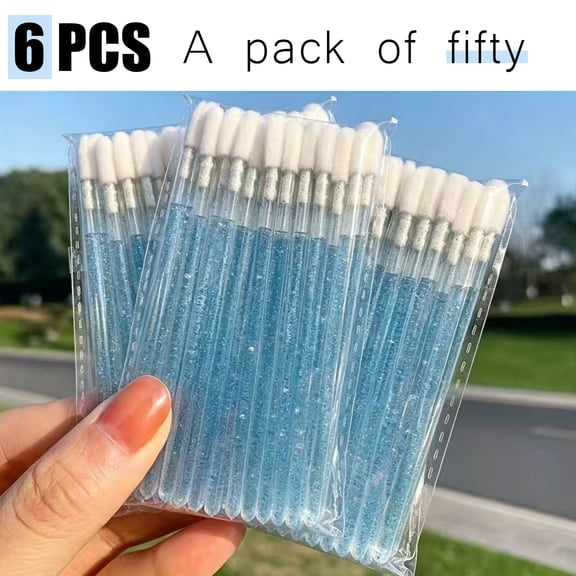 200PCS Glitter Crystal Lip Brush, Disposable Lip Brushes, Lip Gloss Applicators,Lip Gloss Wands Applicator Perfect Makeup Tool Kits