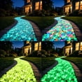 thumbnail image 1 of 200PCS Glow in The Dark Garden Stones Pebbles Stones Rocks for Yard and Walkways Decor, Night Guide Pebbles, Glow in the Dark Rocks DIY Decorative Luminous Stones in Yellow, 1 of 11