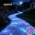 thumbnail image 1 of 200PCS Glow in The Dark Pebbles, Rainbow Glow in the Dark Rocks Outdoor Pathways, Garden, Walkway, Aquarium and Yard Decor, Waterproof Night Guide Rocks for DIY Landscape Lighting, 1 of 6