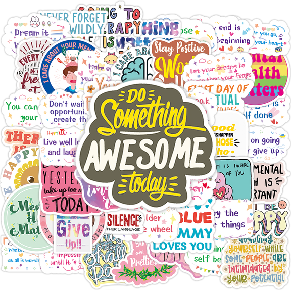 200PCS Inspirational Quote Stickers, Positive Motivational Waterproof Vinyl Stickers for Water Bottles, Laptop, Journal, Planner, Classroom, Vision Board, Aesthetic Decals for Teens Adults
