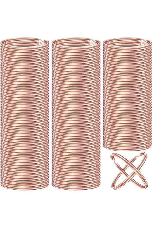 200PCS Key Rings, Split Bulk Keyrings for Keychain and Crafts (25mm) (Rose Gold)