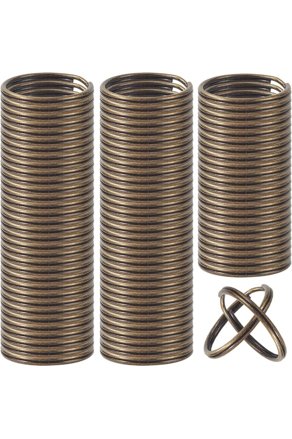 200PCS Key Rings, Split Bulk Keyrings for Keychain and Crafts (Bronze)