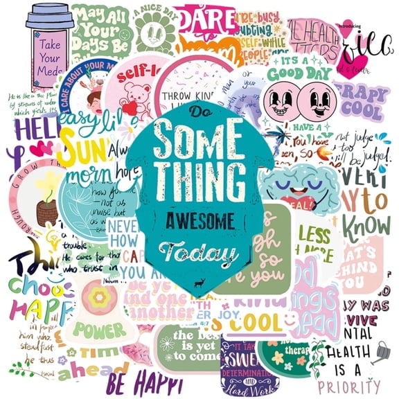 200PCSSelf-Care Motivating Doodle Stickers – Comforting Sayings, Encouraging Notes, Positive Vibes – Warm & Supportive – Perfect for Self-Care Kits, Desk Calendars, Relaxation Corners.