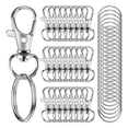 thumbnail image 1 of 200PCS Metal Lobster Claw Clasp with Key Rings, Keychains Clips and Key Chain Rings,Keychain Rings Making Kit for Crafts, 1 of 7