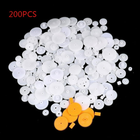 200PCS Mixed Plastic Gear Bag Motor Transmission Gear 0.5 Mold DIY Accessor WA