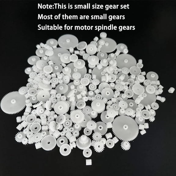 200PCS Module 0.5 Plastic Gear Single Gear Spindle Gear Small Motor Gears for...