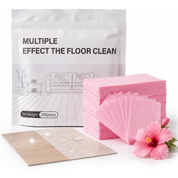 200PCS Multi-surface Floor Cleaning Tablets, Floor Cleaning Tablets Multi- Surface Cleaner, Multiple Effect the floors Clean, Concentrated Cleaner for Hardwood, Tile, Laminate & More(Peach Hibiscus)