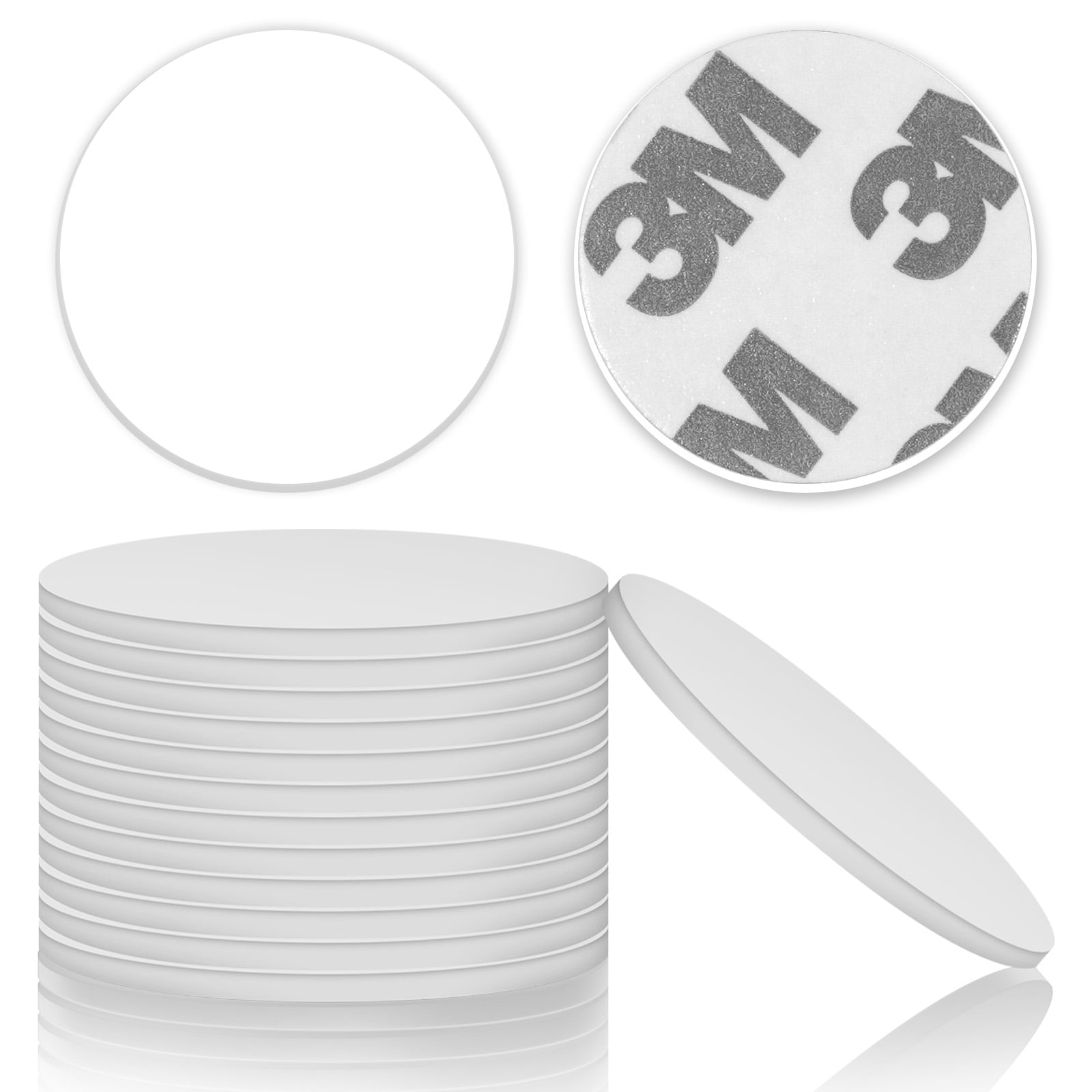 200PCS NFC Stickers Tags, 25mm Rewritable NTAG215 Blank NFC Cards with Adhesive Back, 504 Bytes Memory NFC Coin Card Chip for NFC Enabled Devices Phone Calls Automatically Commands (White)