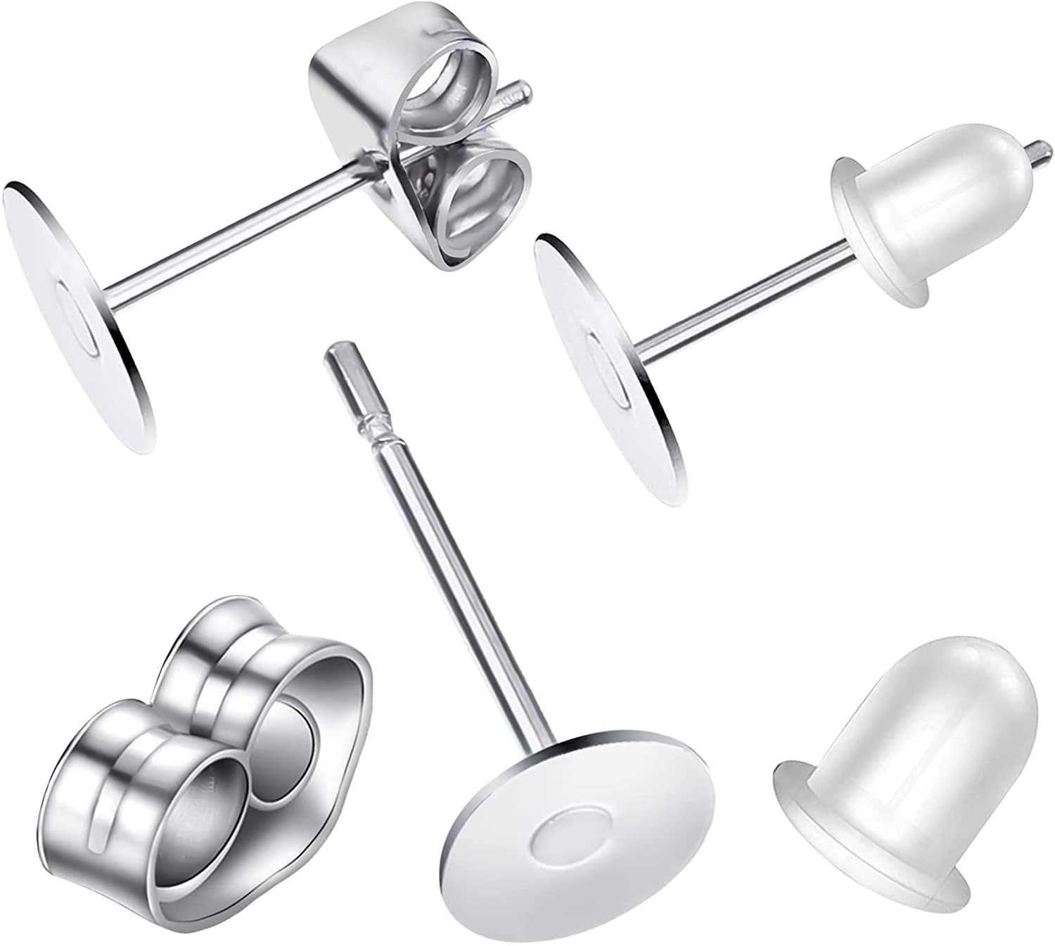 100-200pcs Rubber Earring Backs Stopper Earnuts Stud Earring Back Supplies  For Jewelry DIY Jewelry Findings Making Accessories