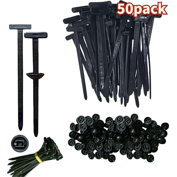 200PCS Nylon Universal Cable Tie Buckle for Car, Automotive Zipper Clips, Car Daily Repair, Applicable Toengine Lower Guard Plates, Fender Linings, Trunkclips，Bumper Retainer,Door Panel Fastener