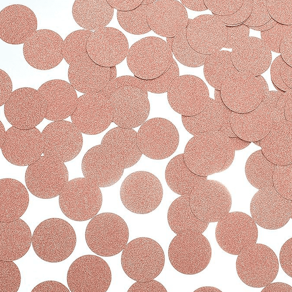 200PCS Pink Glitter Round Paper Confetti, Circle Dots for Party, Wedding, Birthday Table Decoration