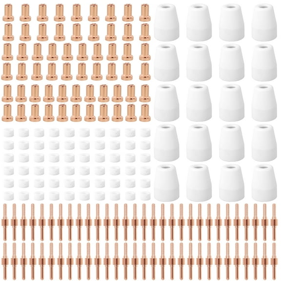 200PCS Plasma Cutter Consumables Set for PT-31 Reusable Plasma Torch Cutting Consumables Lightweight Plasma Cutter Machine Consumables Plasma Cutter Accessories for Plasma Cutter