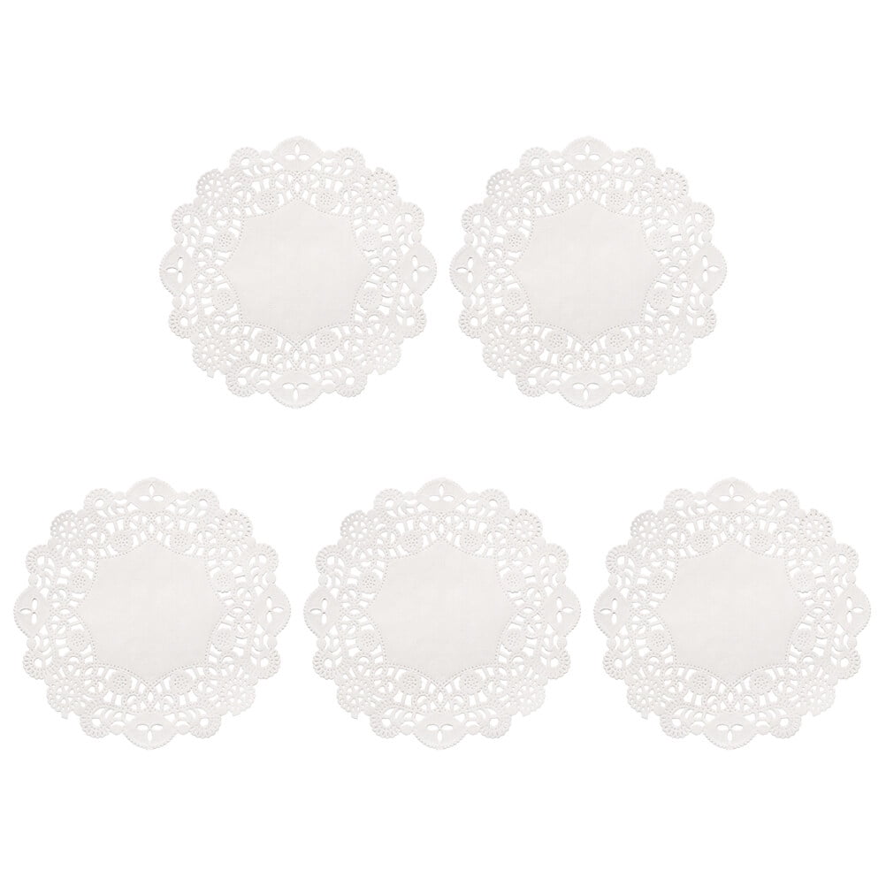 200PCS Round Lace Paper Doilies Cupcake Pizza Liner Kitchen Oil