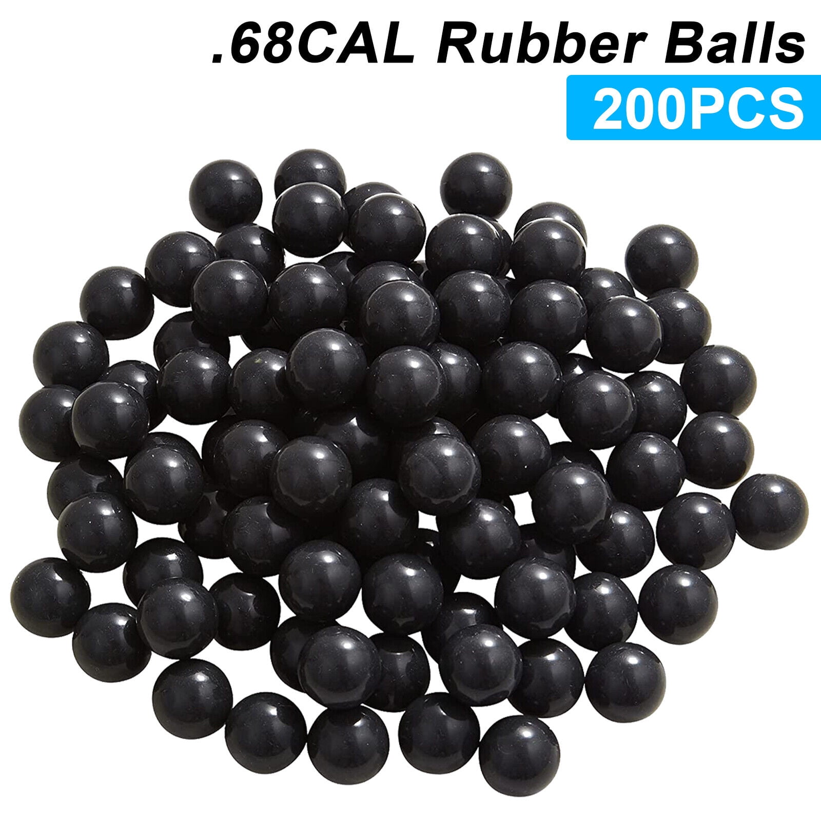 200PCS Rubber Ammo Paintballs .68 Cal Training Defense Marker Fit