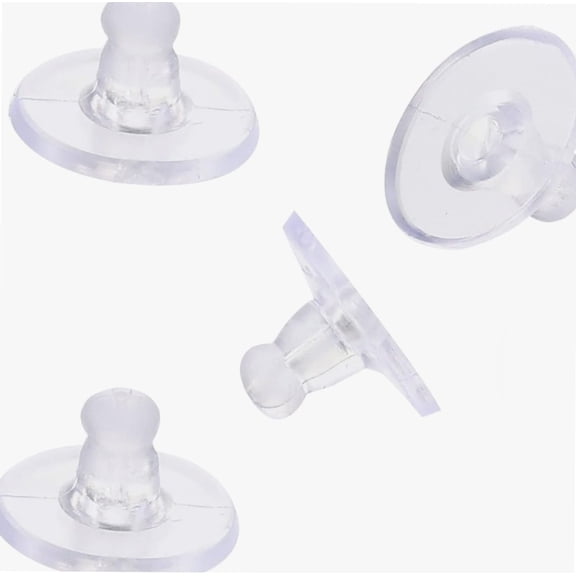 200PCS Silicone Earring Backs, Clear Rubber Earring Backings for Studs, Hypoallergenic and Durable