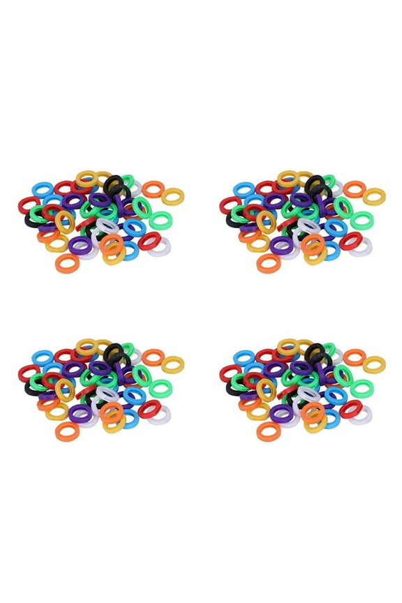 200PCS Small Size ID Identify Key Ring Cap Tag