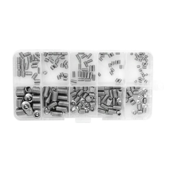 200PCS Stainless Steel Hex Allen Head Screws Set Rust-Resistant, Easy-to-Use for Faucets, Door Handles, Pipes