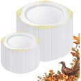 thumbnail image 1 of 200PCS White and Gold Plates - Gold Plastic Plates - Fancy Disposable Plate - Gorgeous Wedding Dinner & Dessert Plate for 100 Guests for Wedding & Thanksgiving Party, 1 of 9