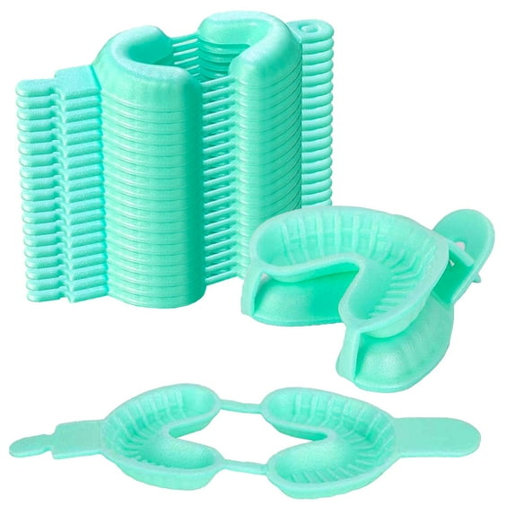 200PCs Disposable Dental Fluoride Trays Dual Arch Tray for Gel/Foam by VASTMED | Dental Fluorinated Foam Tray Dental Arch Flexible Shockproof Nonslip Strong Fit