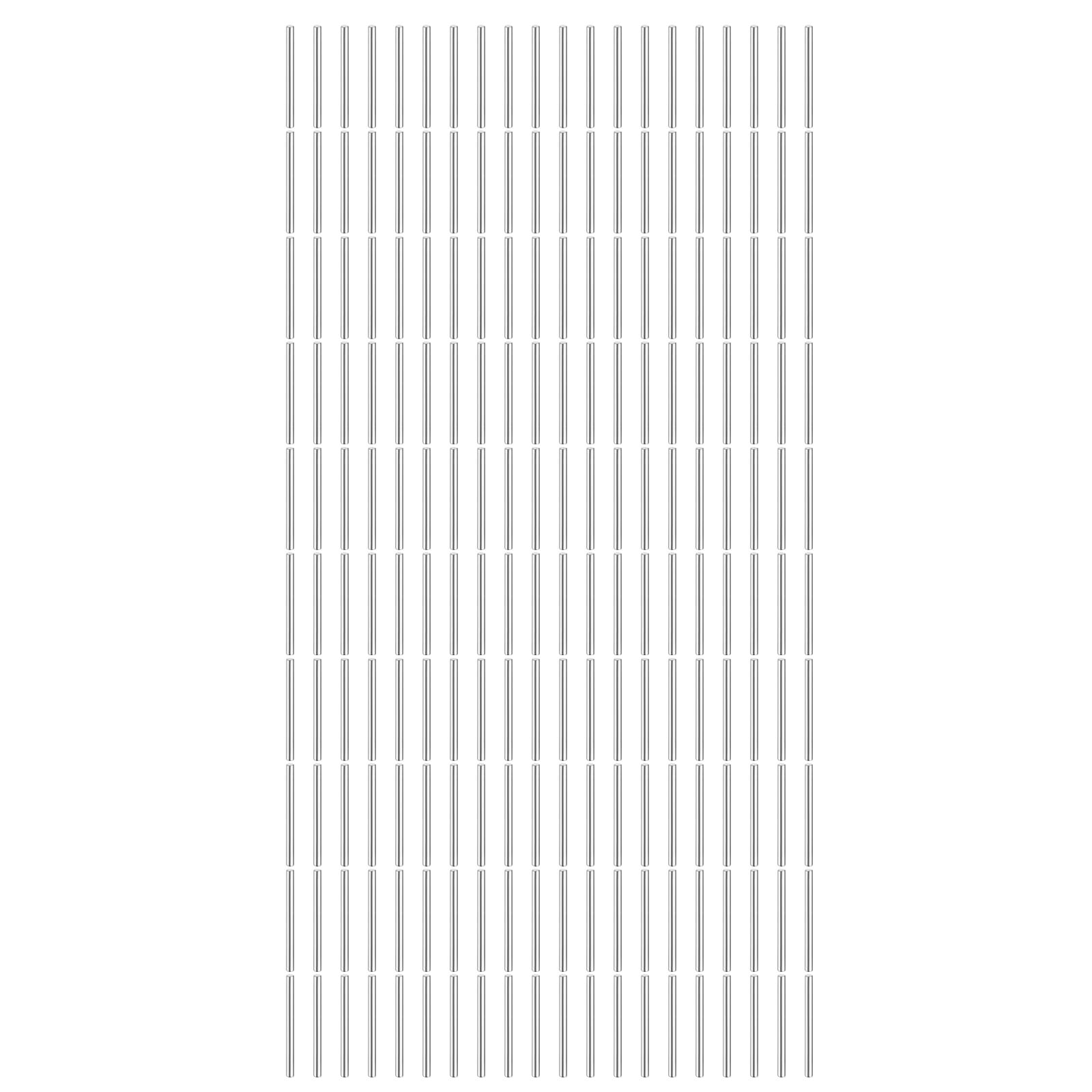 200Pack 2.5 x 35 mm Dowel Pins, 304 Stainless Steel Shelf Support Peg Pin, Silver