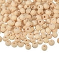 thumbnail image 1 of 200Pack 6mm Natural Wood Spacer Beads, 2mm Large Hole Unfinished Round Wooden Beads, 1 of 6