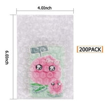200Pack Bubble Out Bags Pouches 4"x 6" Bubble Pouches Cushioning Packaging Bags
