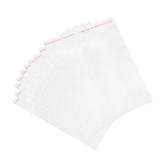 200Pack Clear Cello Bags, 12"x16" Plastic Self Sealing OPP Treat Bags Clear