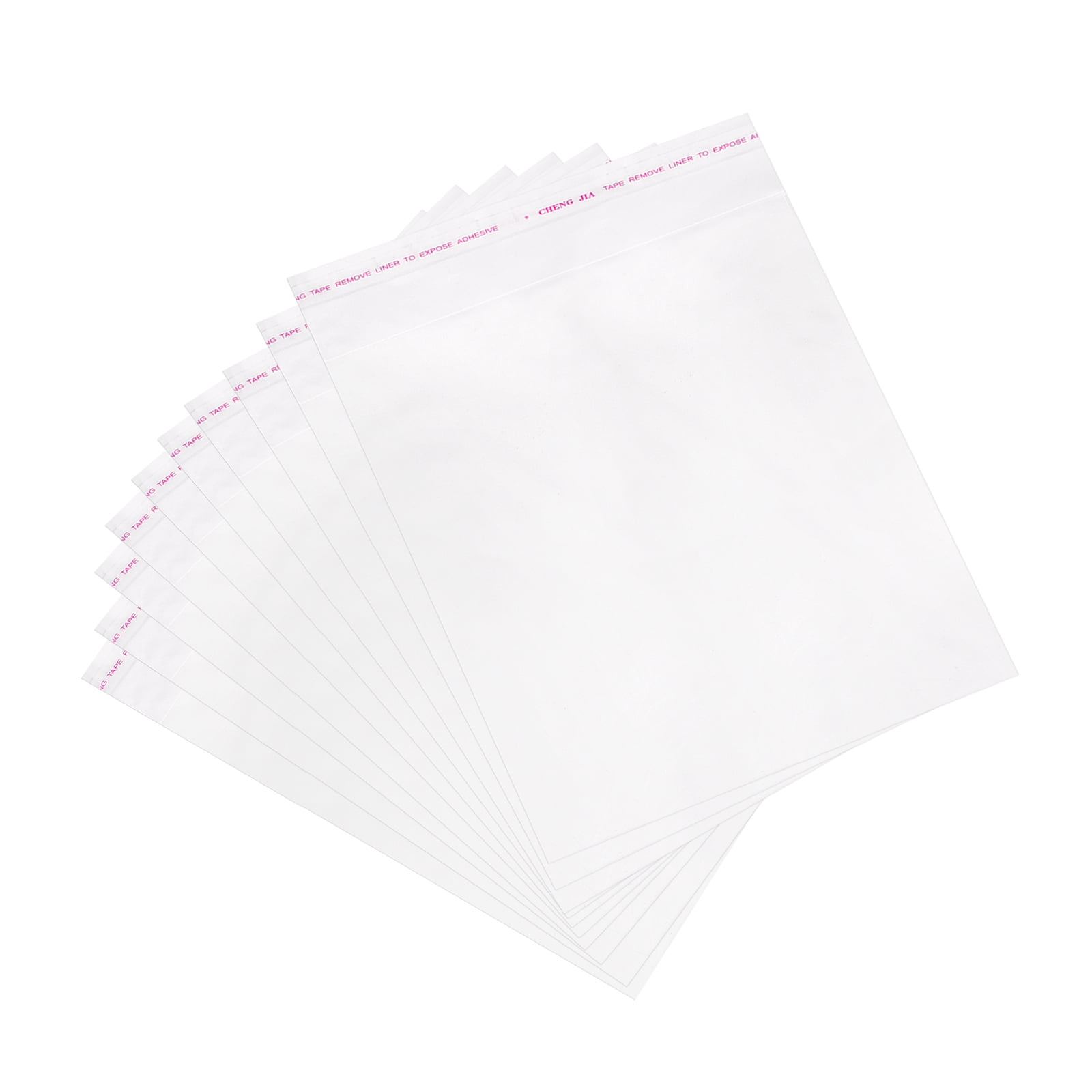200Pack Clear Cello Bags, 6"x8" Plastic Self Sealing OPP Treat Bags