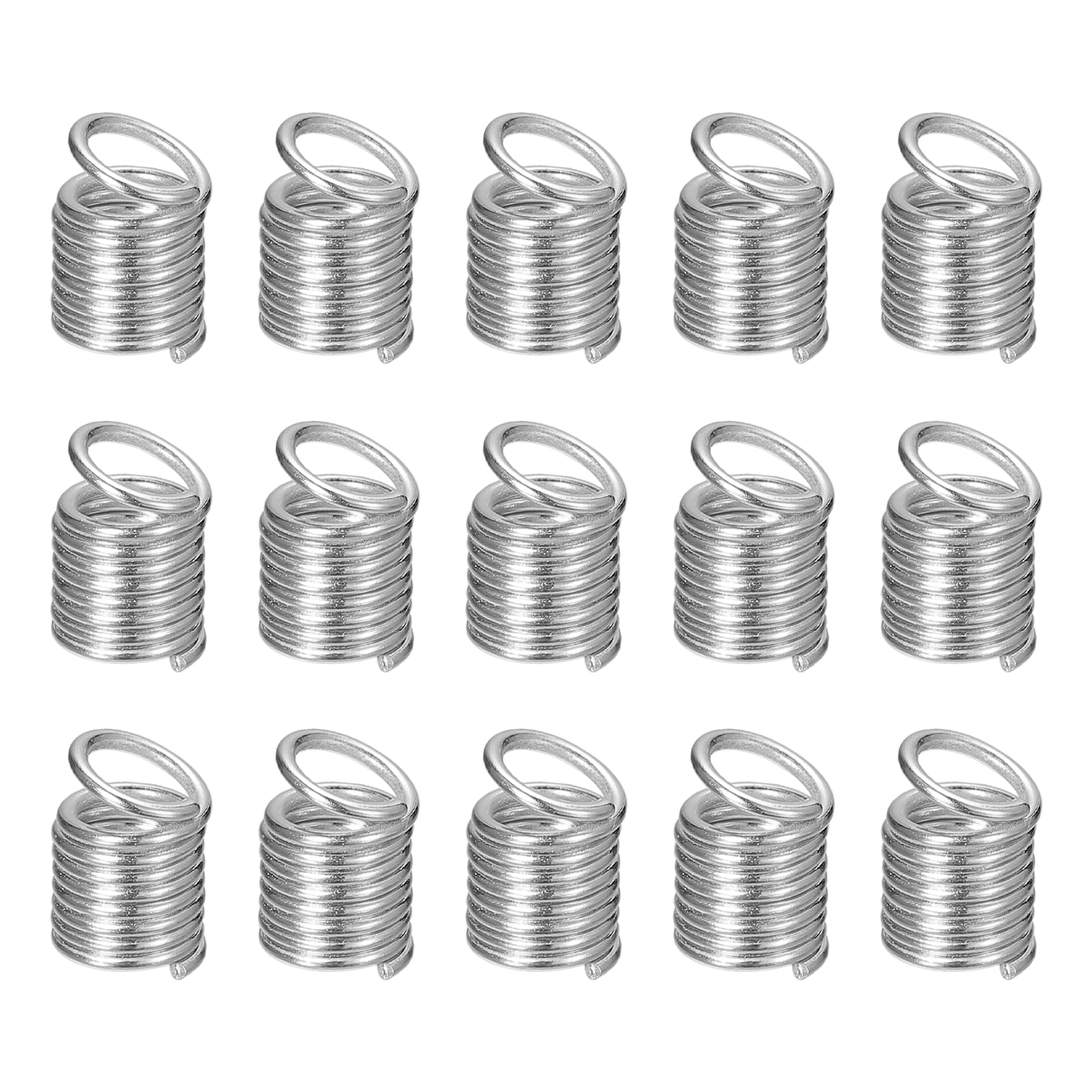 200Pack Coil Cord Ends, 5.5x9mm Iron Spring Tube Cap Clasps for DIY