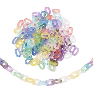36 Strands 9 Colors Colorful Plastic Chains Oval Shape Curb Chain Cable  Links Birds Toys for Cage Jewelry Making Bracelets Bag Glasses Lanyard DIY