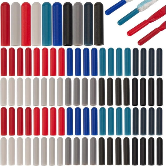 200Pcs 10 Colors Plastic Aglets for Shoelaces Shoelace Tips Head Column Mixed Color 21.5x4.5mm 20pcs/color DIY