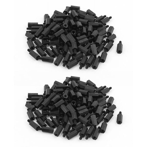 200Pcs 12mm+6mm Nylon Hex Stand- Pillar for Motherboard