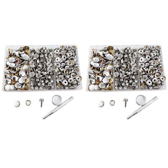 200Pcs 15mm Boat Cover Canvas Stainless Steel Snap Fastener Clip Awning Button Rivet  Accessories